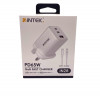 INTEK 65W Travel Fast Charger with cable 3-PORT 2X Type-C X USB